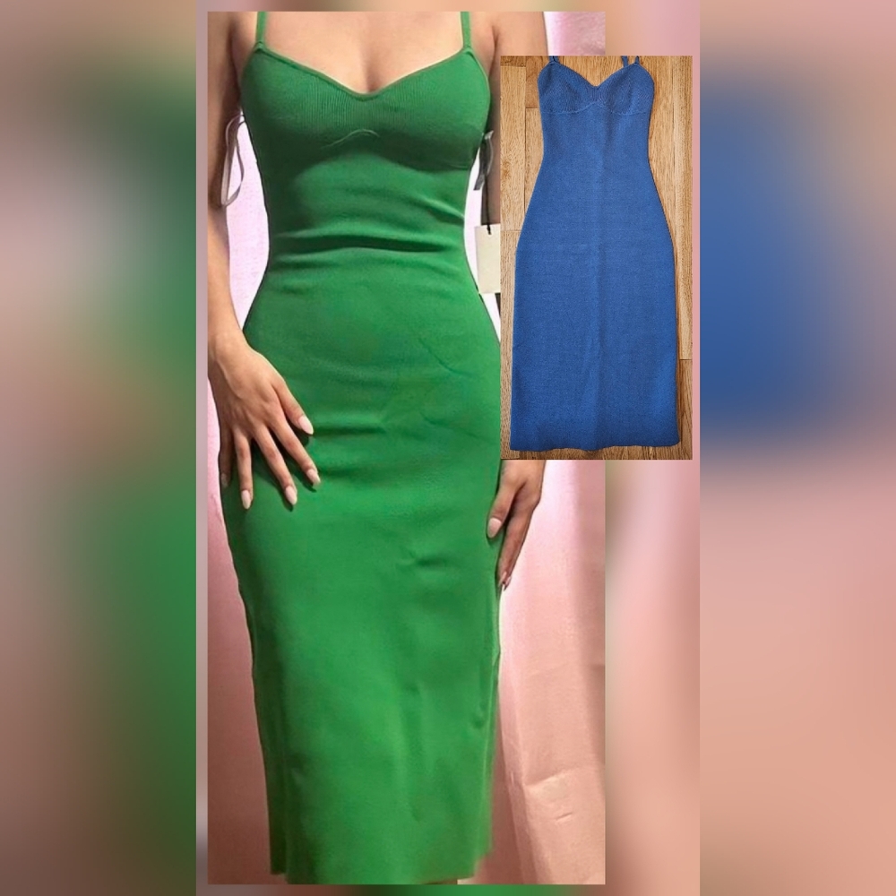 Aritzia Babaton Lariat Blue Bodycon Dress Size Size XS